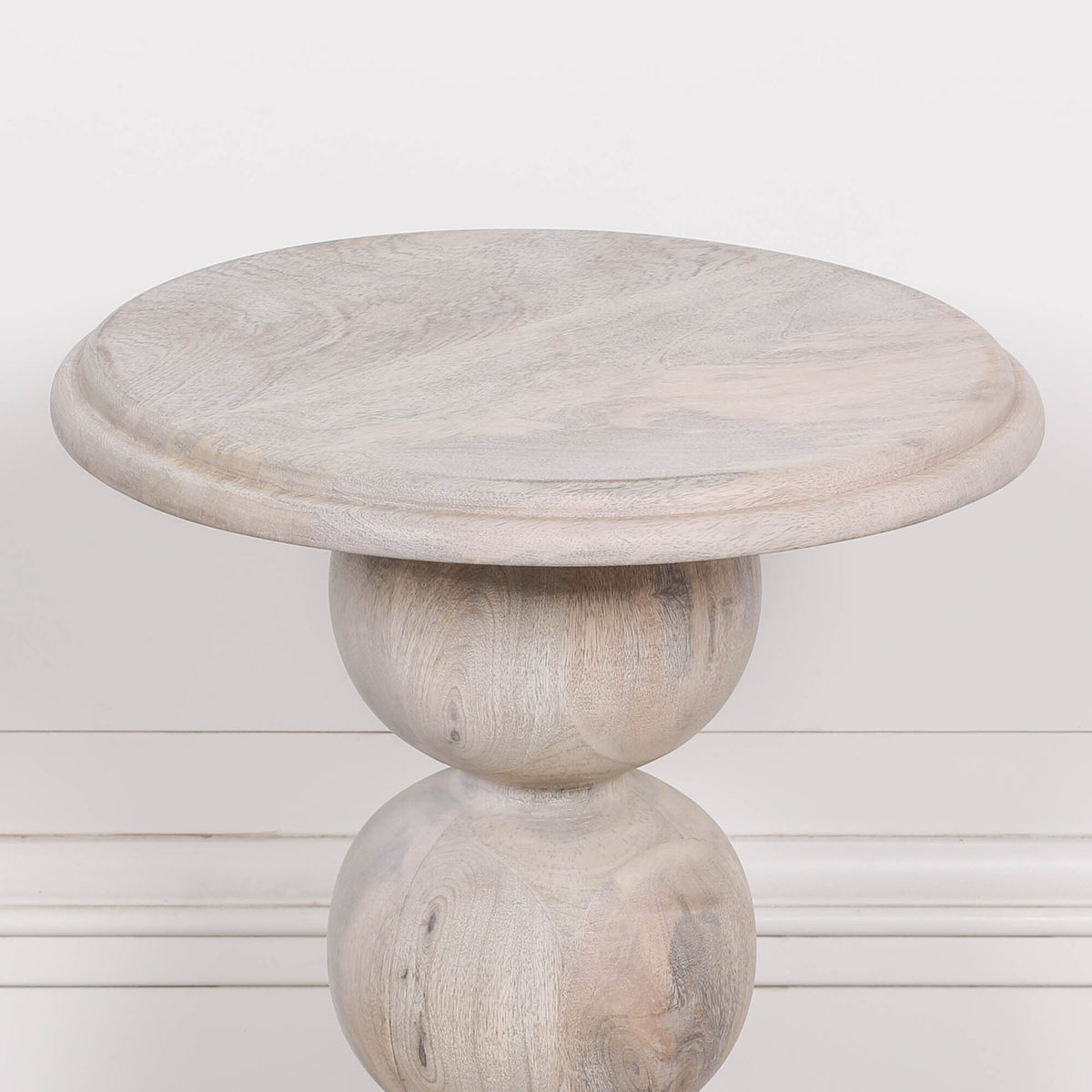 Blanchie Wooden Stacked Ball Side Occasional Table Side Table CasaFenix