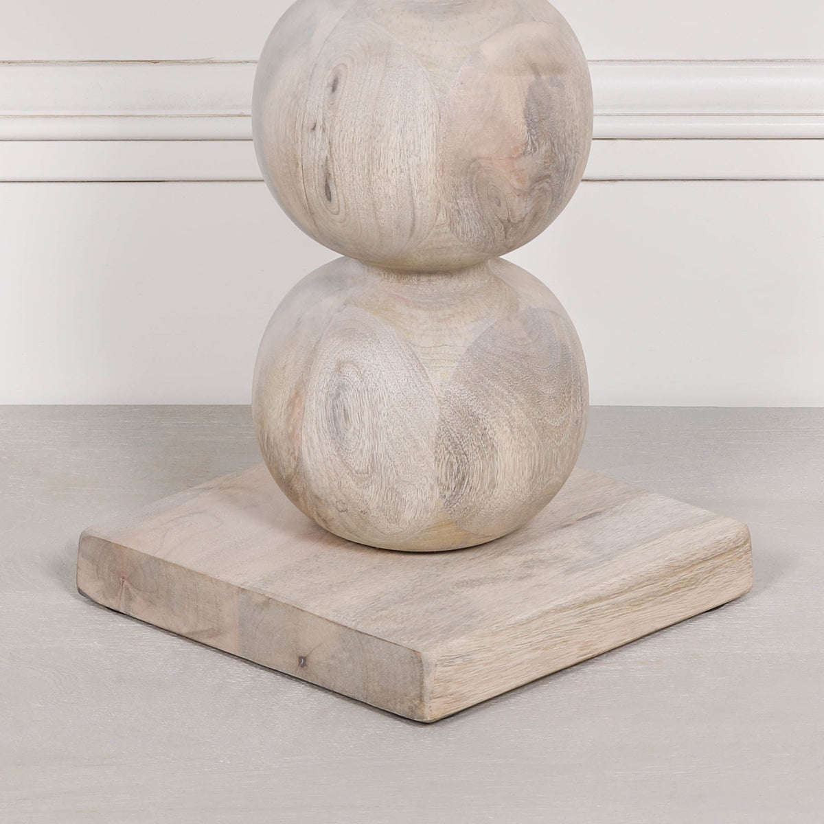 Blanchie Wooden Stacked Ball Side Occasional Table Side Table CasaFenix