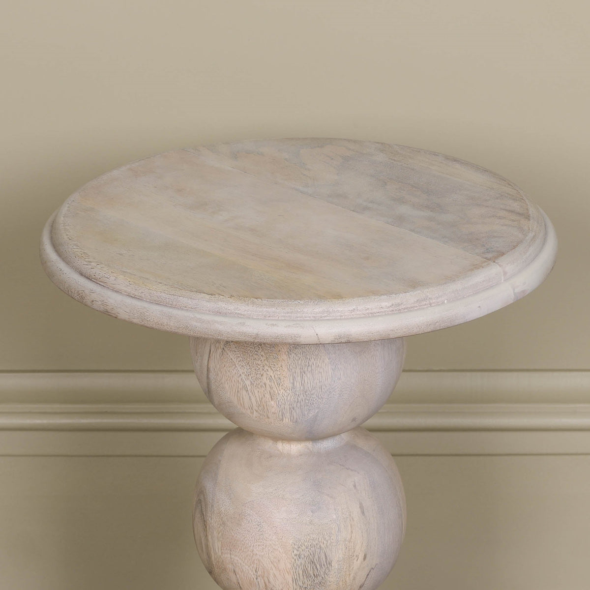 Blanchie Wooden Stacked Ball Side Occasional Table Side Table CasaFenix