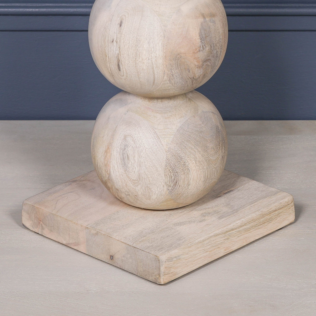 Blanchie Wooden Stacked Ball Side Occasional Table Side Table CasaFenix
