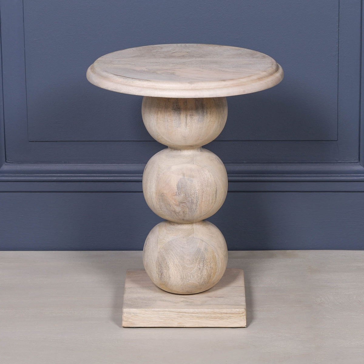 Blanchie Wooden Stacked Ball Side Occasional Table Side Table CasaFenix