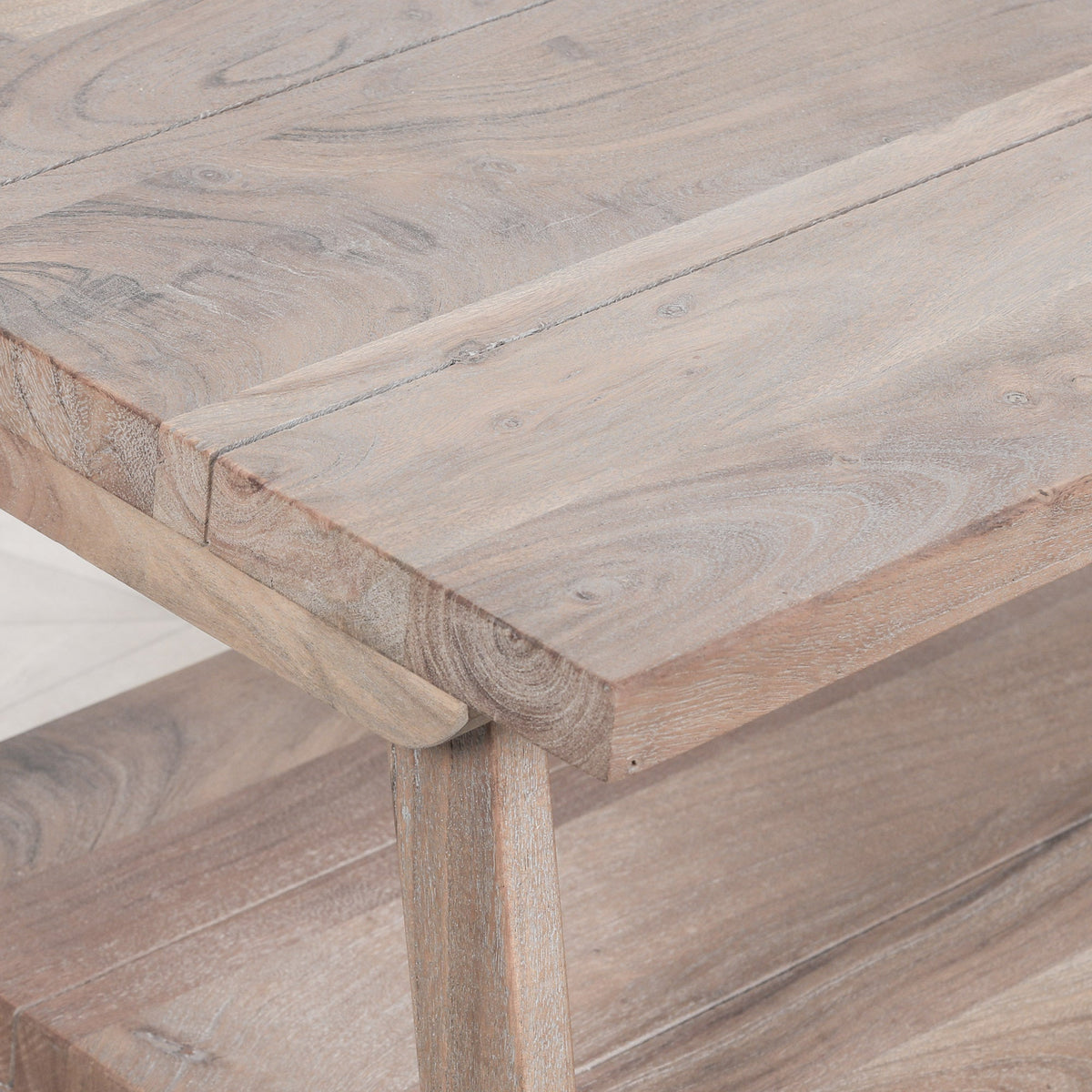 95cm Rustic Acacia Wooden A Frame Coffee Table Coffee table CasaFenix