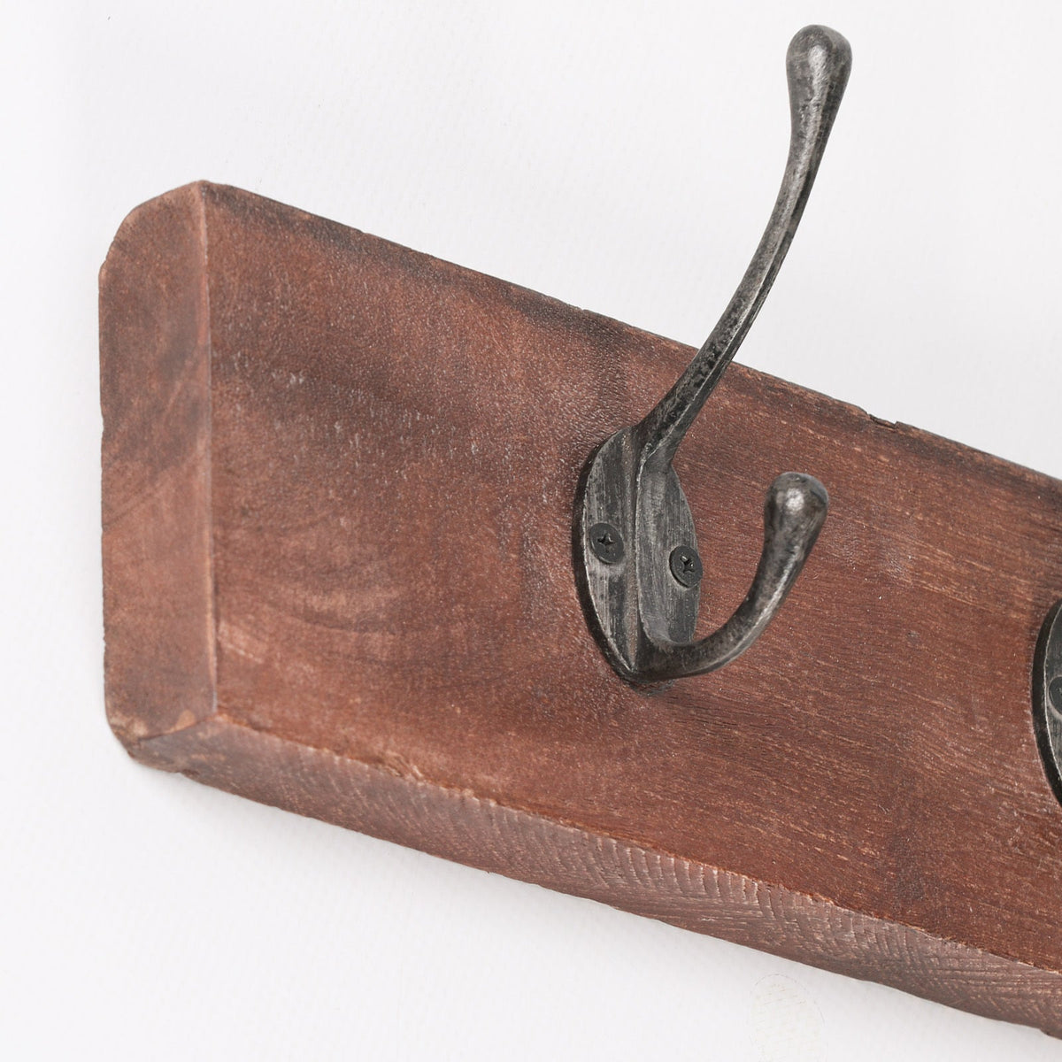 Mango Wood and Cast Iron 5-Hook Wall Coat Rack 70cm Coat rack CasaFenix
