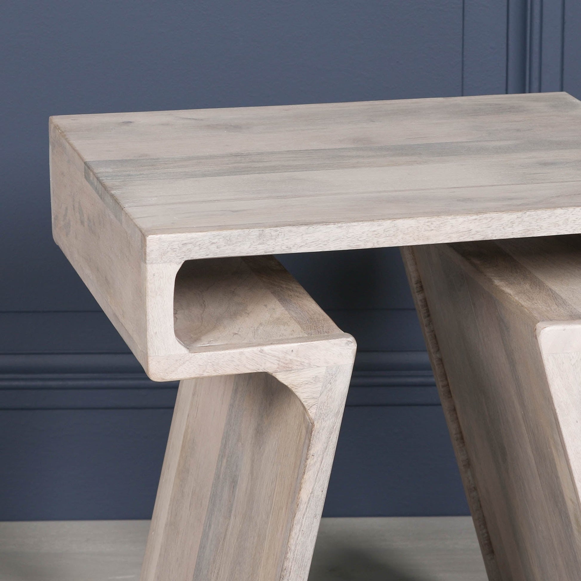 Blanchie Wooden Nesting Side Occasional Table  CasaFenix