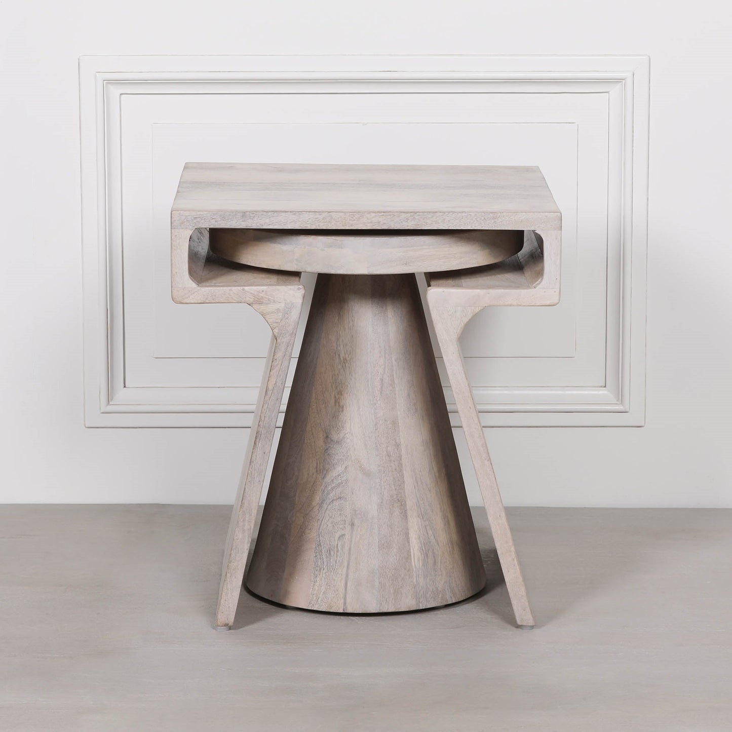 Blanchie Wooden Nesting Side Occasional Table  CasaFenix