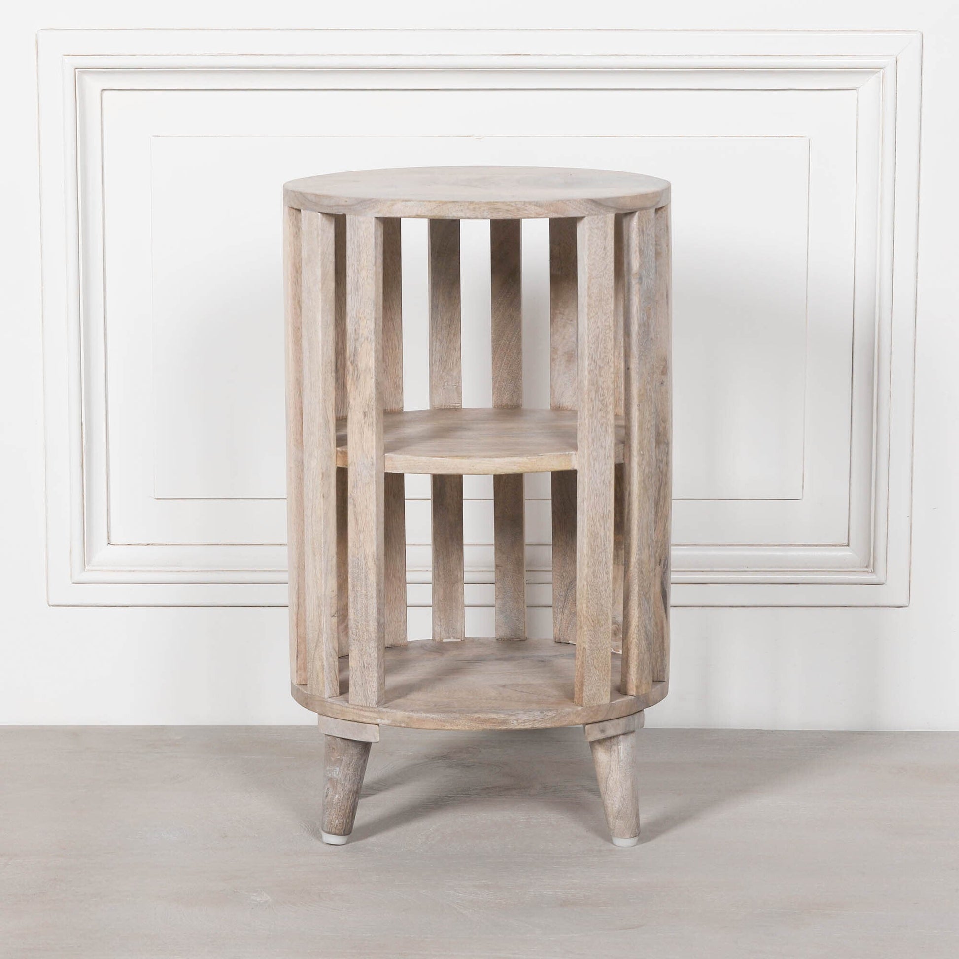 Blanchie Wooden Slated Bedside Table Bedside table / chest CasaFenix