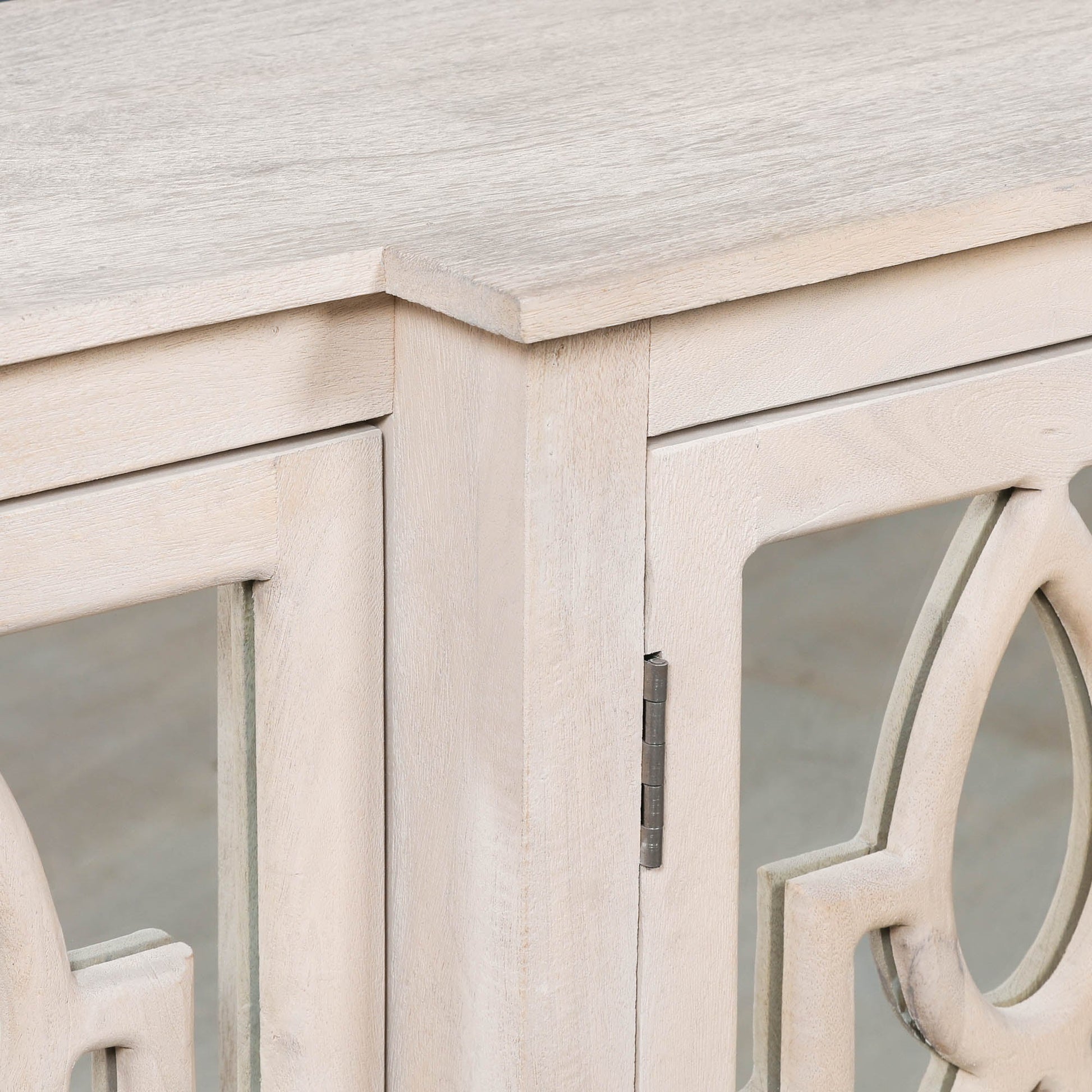 Wooden 4 Door Mirrored Breakfront Sideboard Buffets & Sideboards CasaFenix