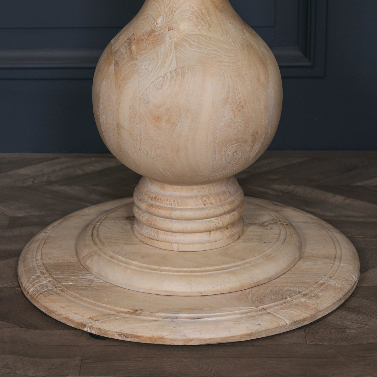 Blanche Bleached Mango Wood Round Dining Table 152cm Dining table CasaFenix