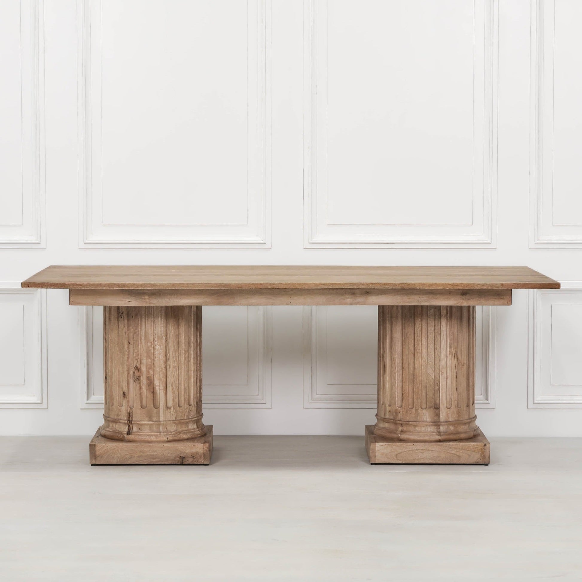 Wooden Column Rectangular Dining Table 220cm Dining table CasaFenix