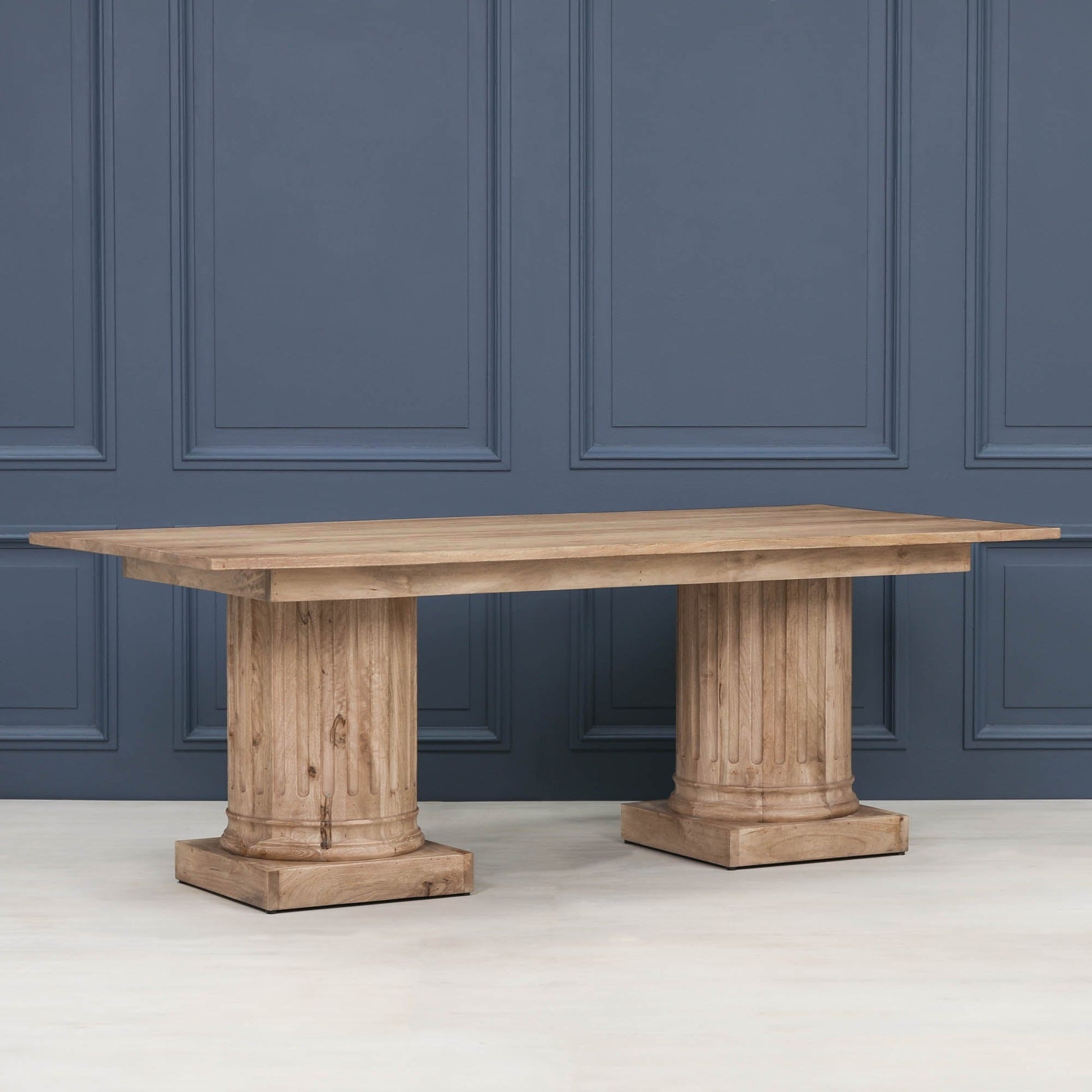 Wooden Column Rectangular Dining Table 220cm Dining table CasaFenix