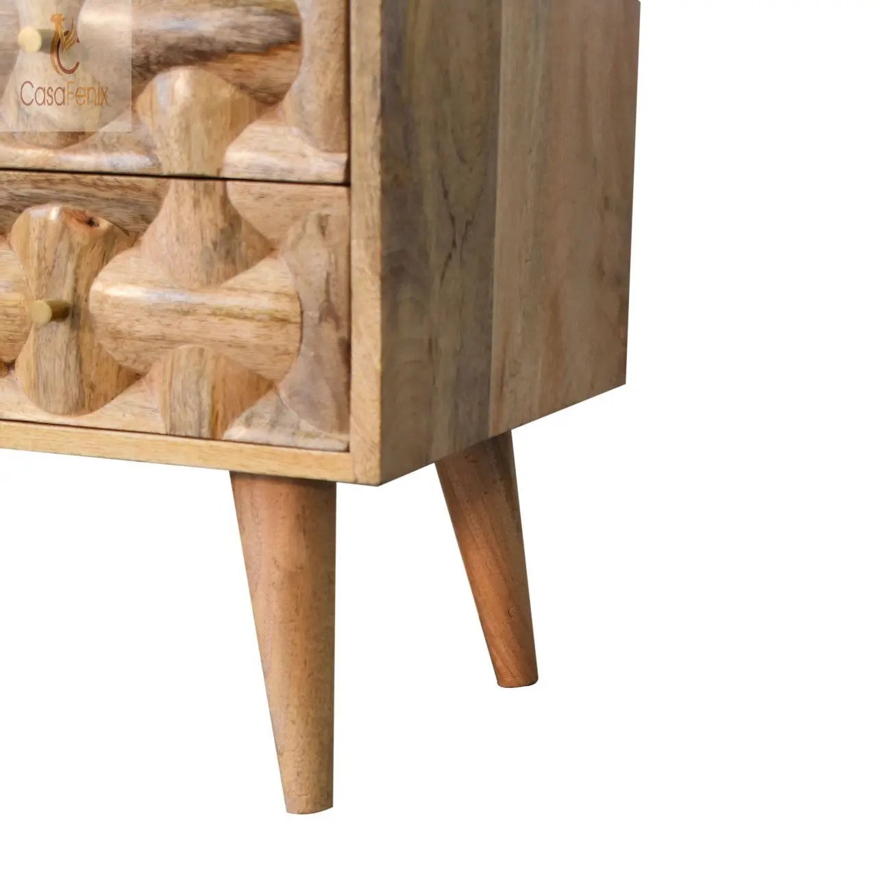 Kita Media Unit 2 Drawer 1 Door TV Cabinet Mango Wood Stand - CasaFenix