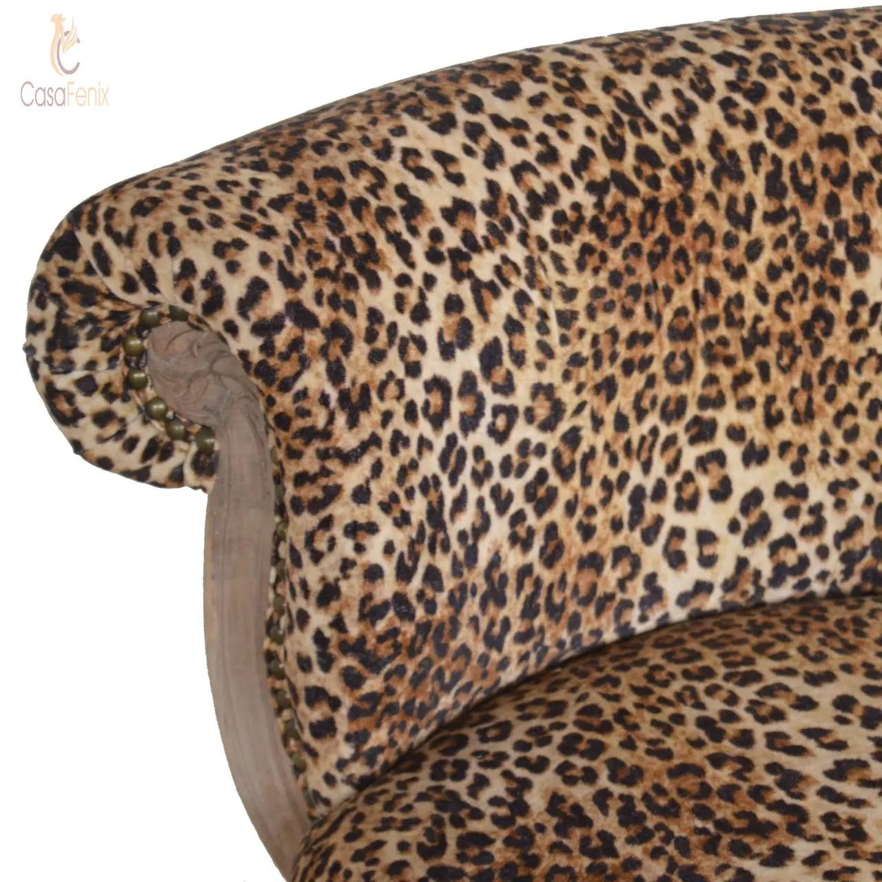 Leopard Print Studded Chair Chair CasaFenix