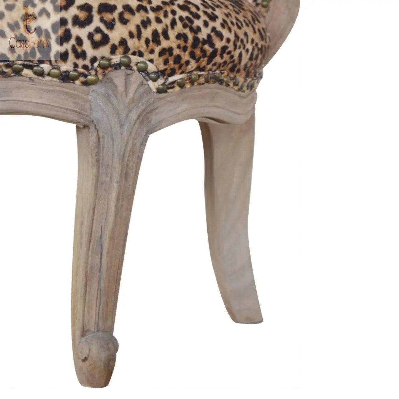 Leopard Print Studded Chair Chair CasaFenix