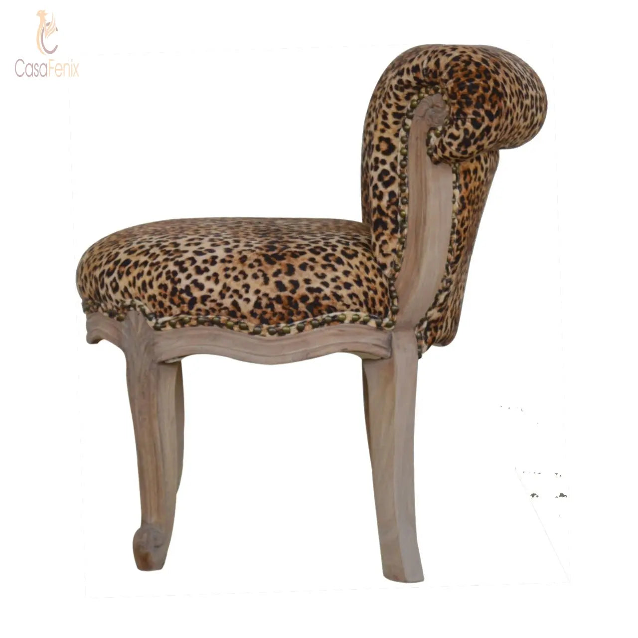 Leopard Print Studded Chair Chair CasaFenix