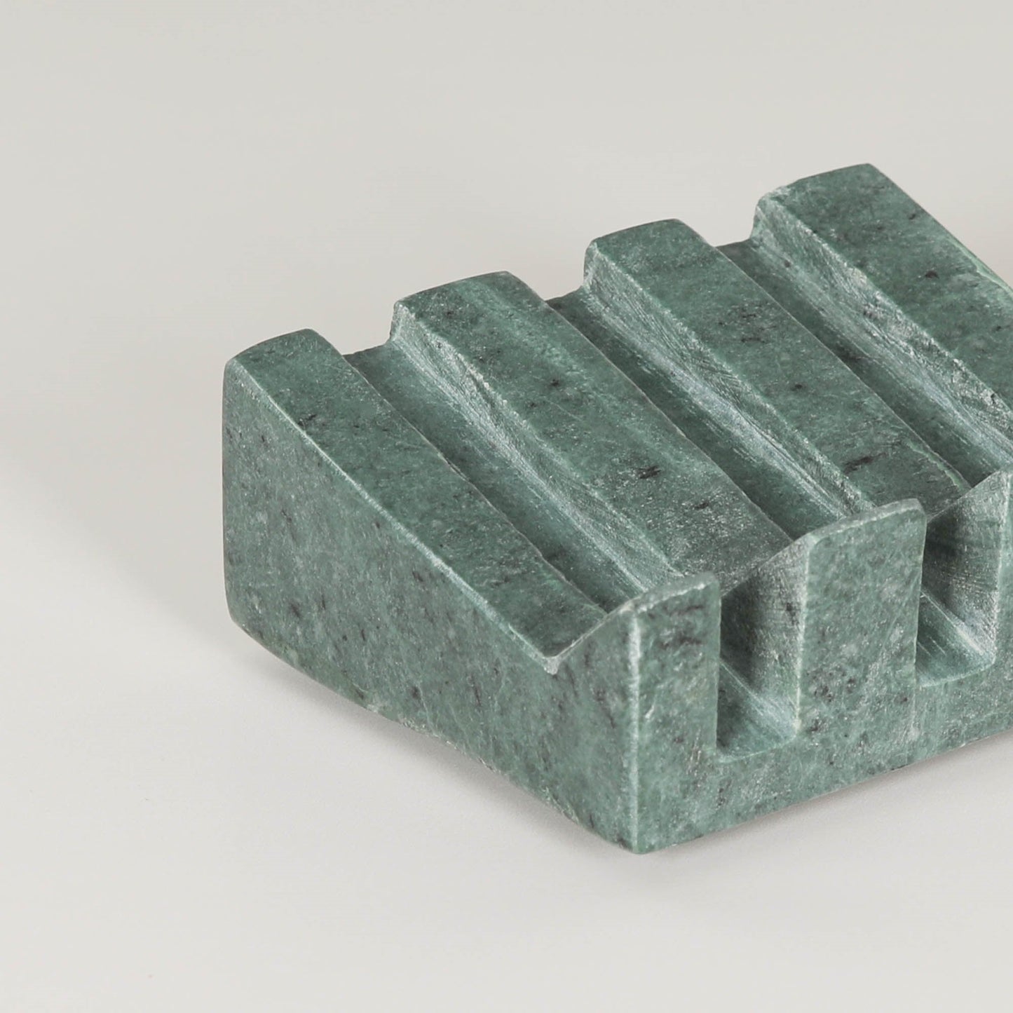 Green Marble Grooved Soap Holder  CasaFenix
