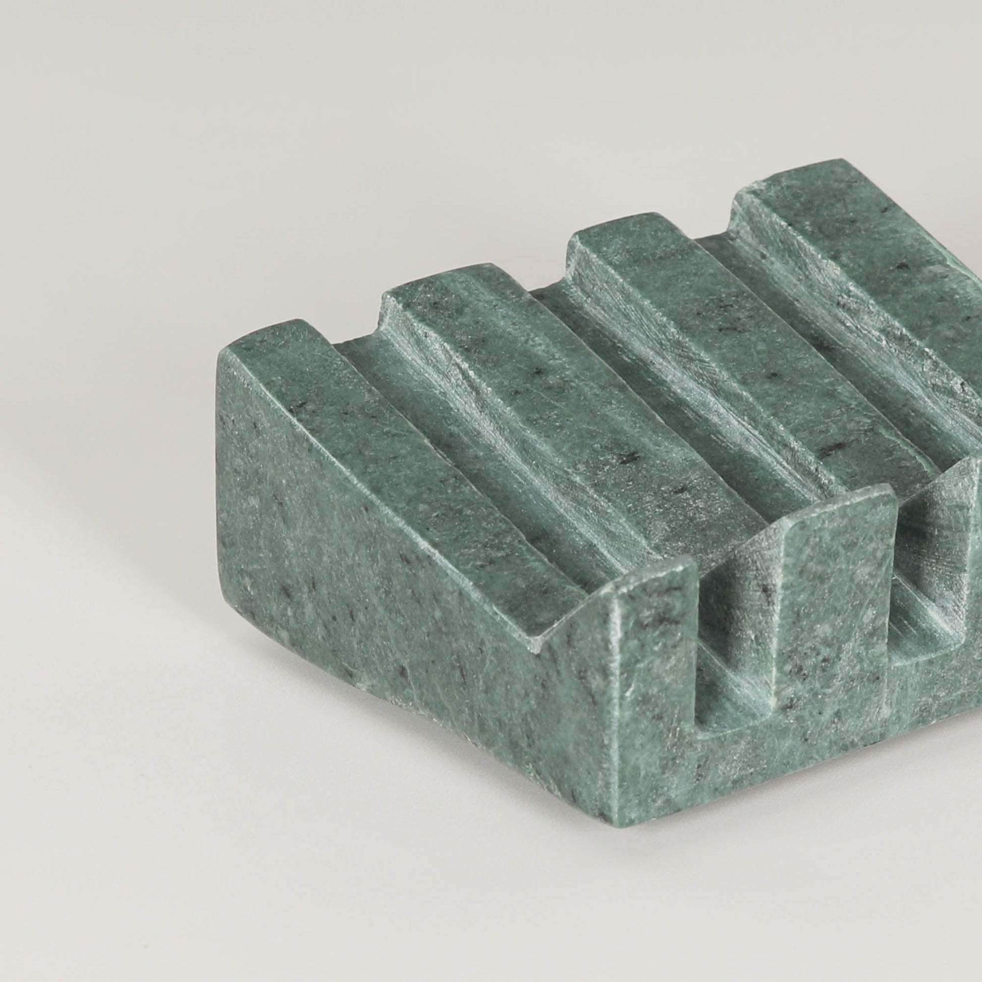 Green Marble Grooved Soap Holder  CasaFenix