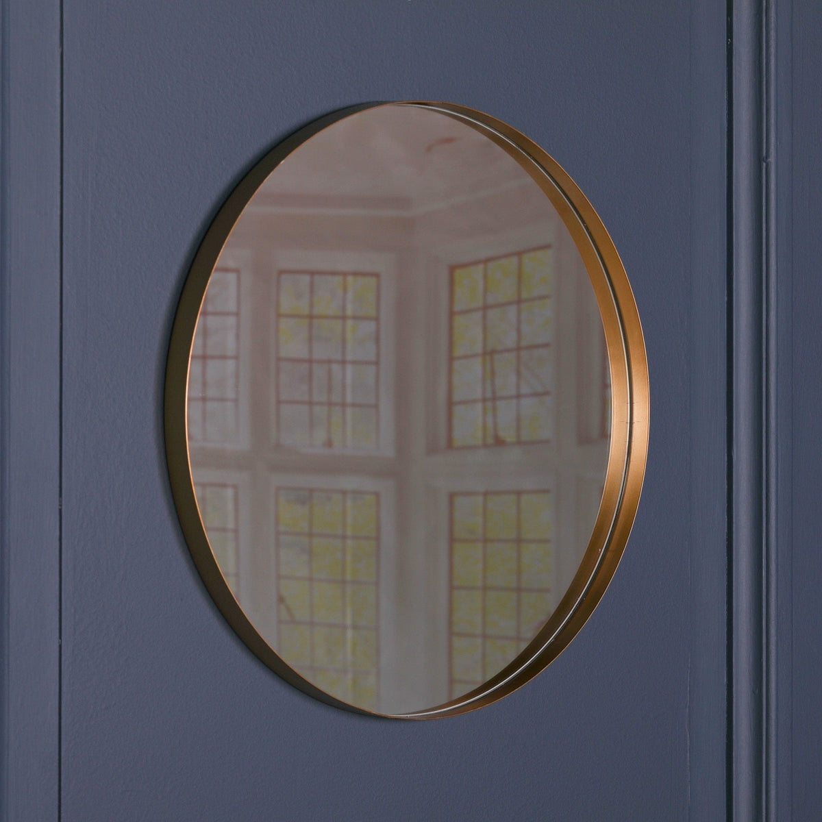 Gold Round Metal Frame Wall Mirror 50cm Mirror CasaFenix