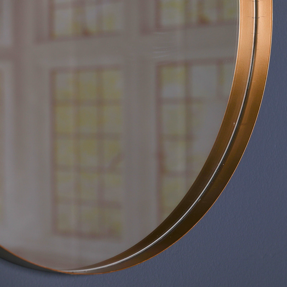 Gold Round Metal Frame Wall Mirror 50cm Mirror CasaFenix