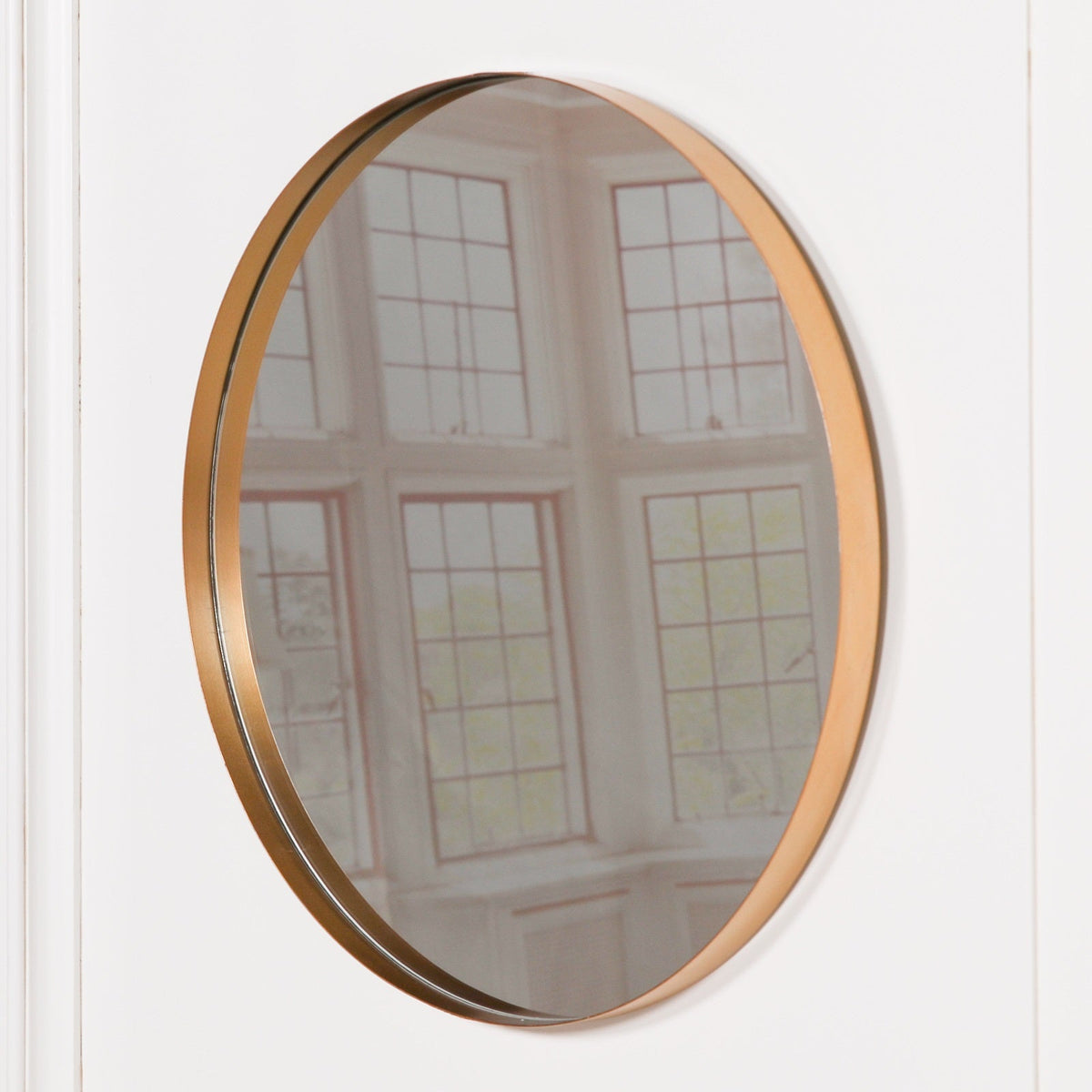 Gold Round Metal Frame Wall Mirror 50cm Mirror CasaFenix