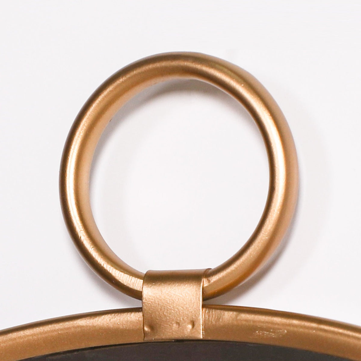 Gold Round Hook-Frame Wall Mirror 50cm Mirror CasaFenix