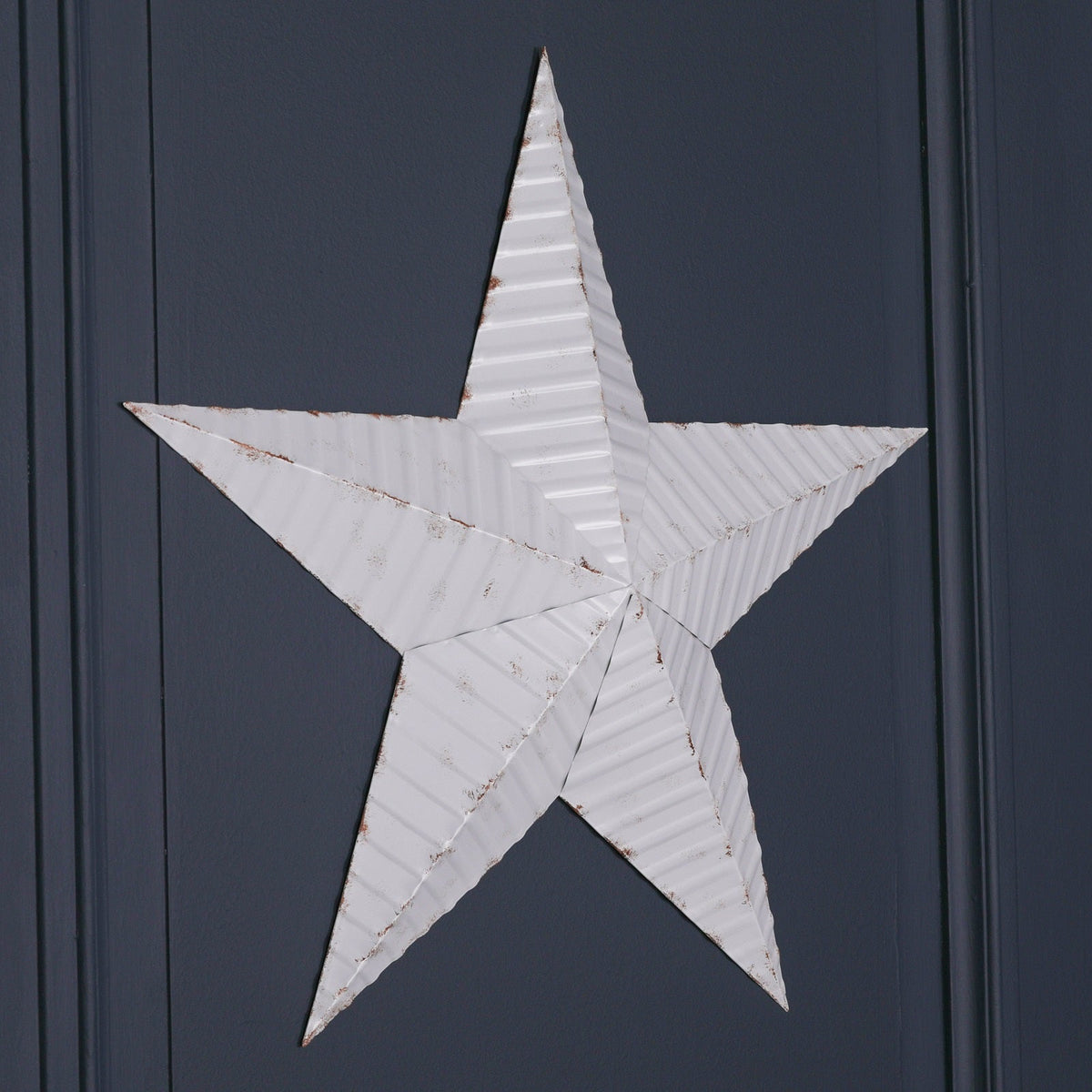 Distressed White Metal Decorative Wall Star 74cm Wall art CasaFenix