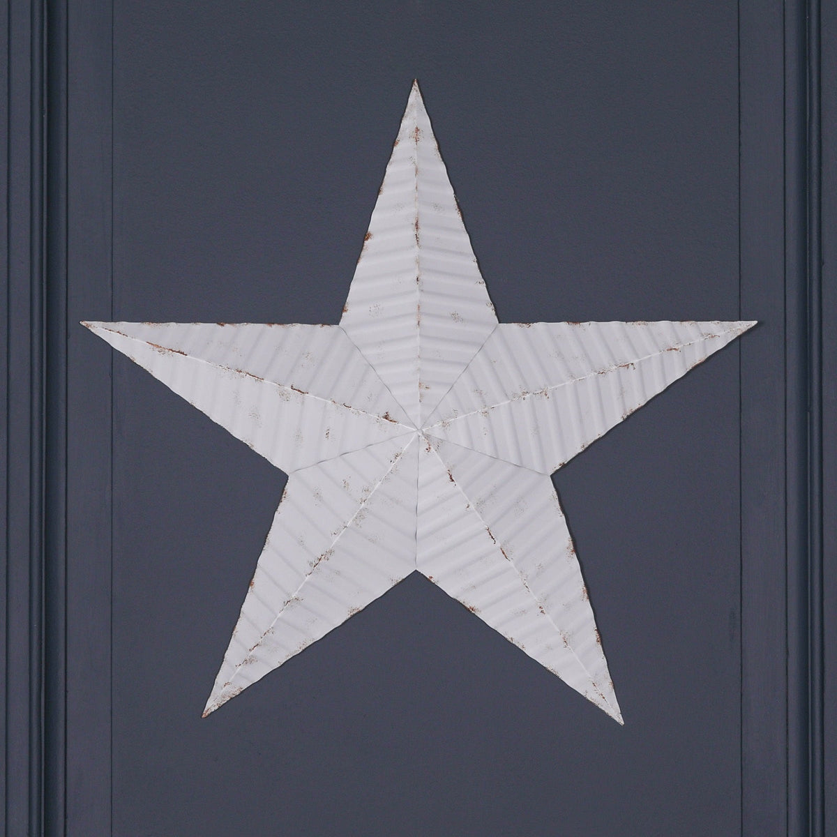 Distressed White Metal Decorative Wall Star 74cm Wall art CasaFenix