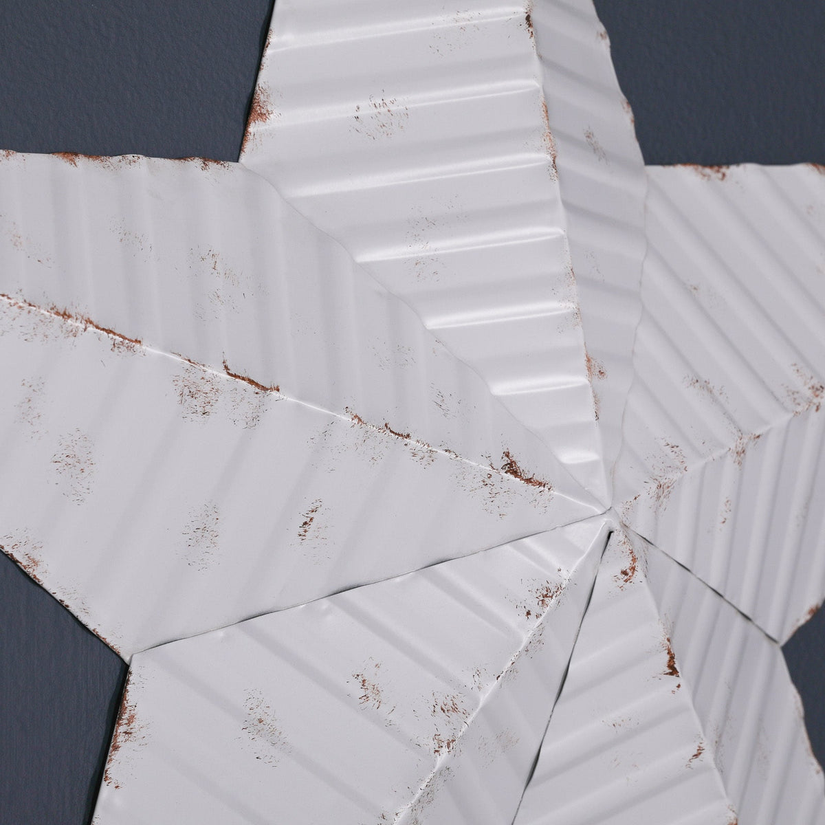 Distressed White Metal Decorative Wall Star 74cm Wall art CasaFenix