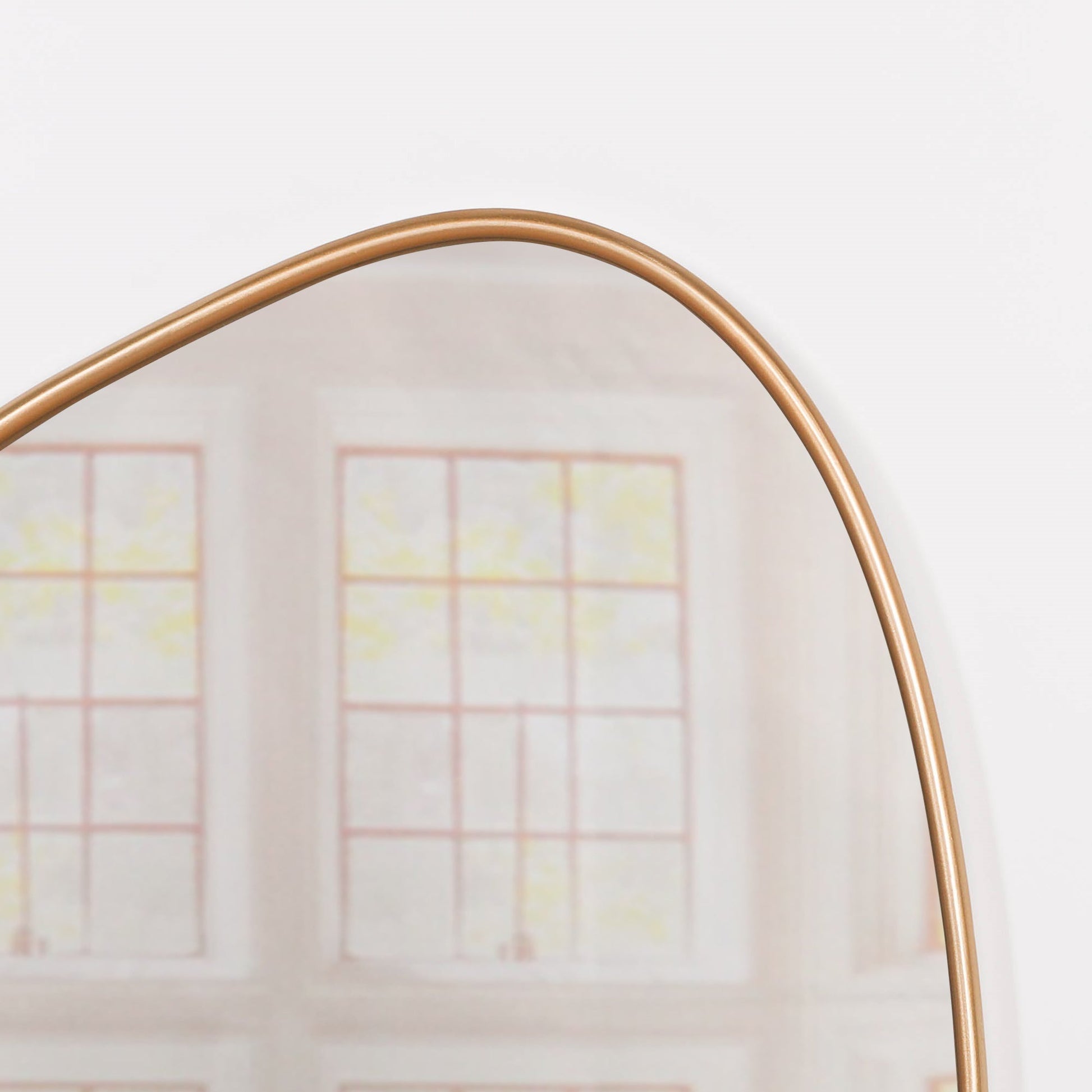 Gold Framed Asymmetrical Wall Mirror  CasaFenix