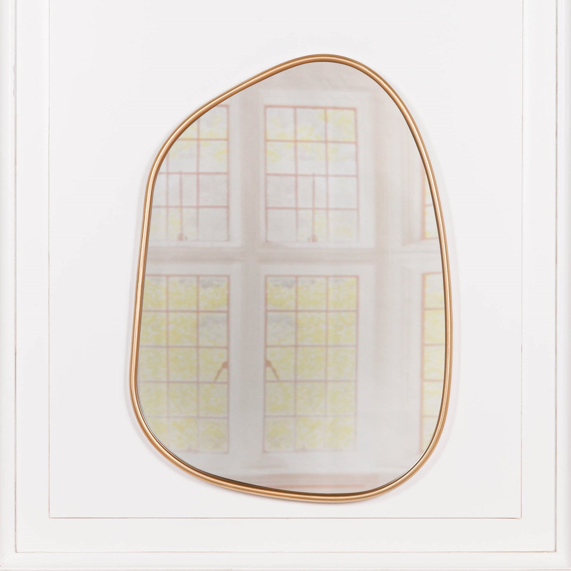 Gold Framed Asymmetrical Wall Mirror  CasaFenix