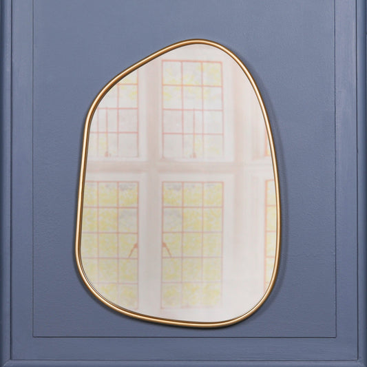 Gold Framed Asymmetrical Wall Mirror  CasaFenix