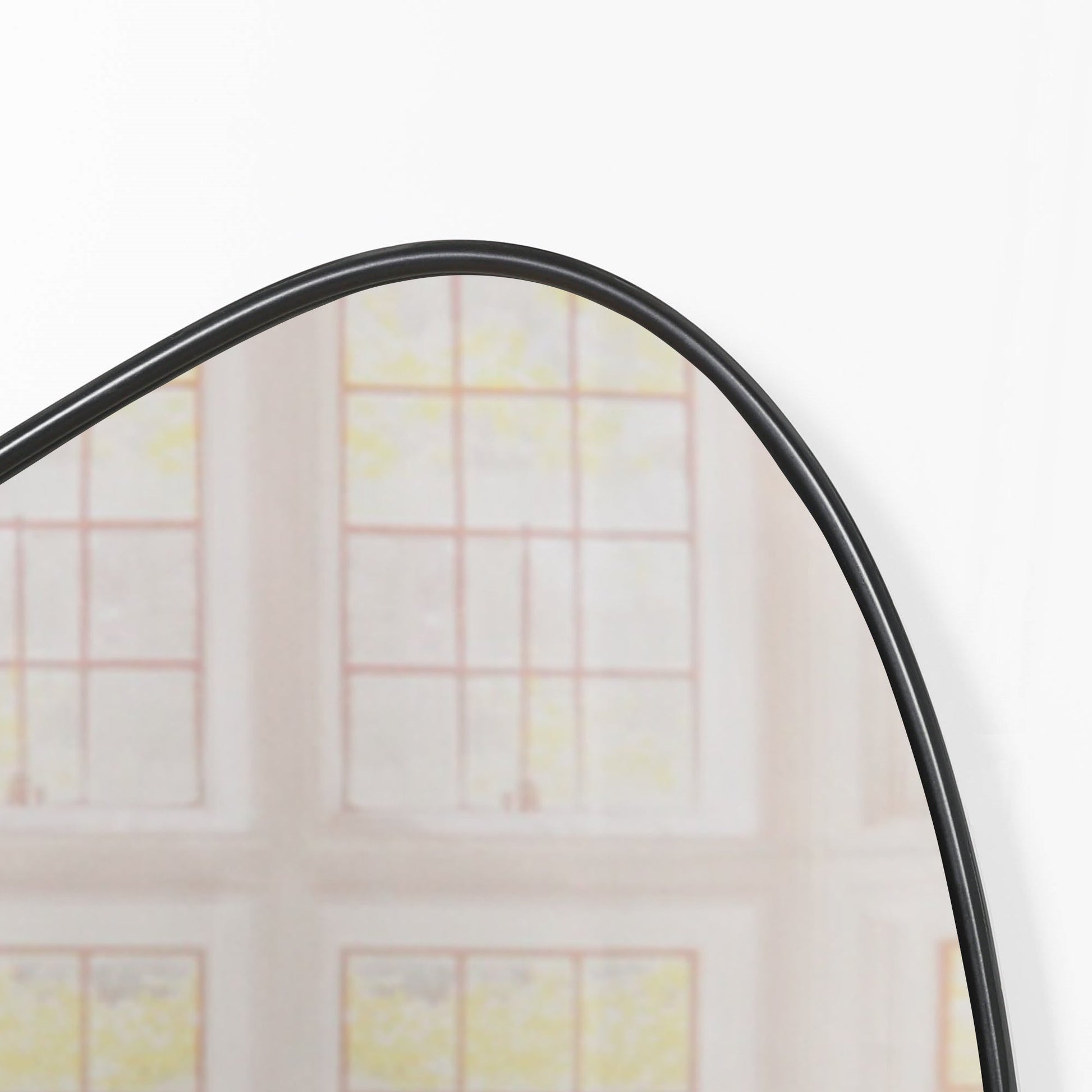 Black Framed Asymmetrical Wall Mirror Mirror CasaFenix
