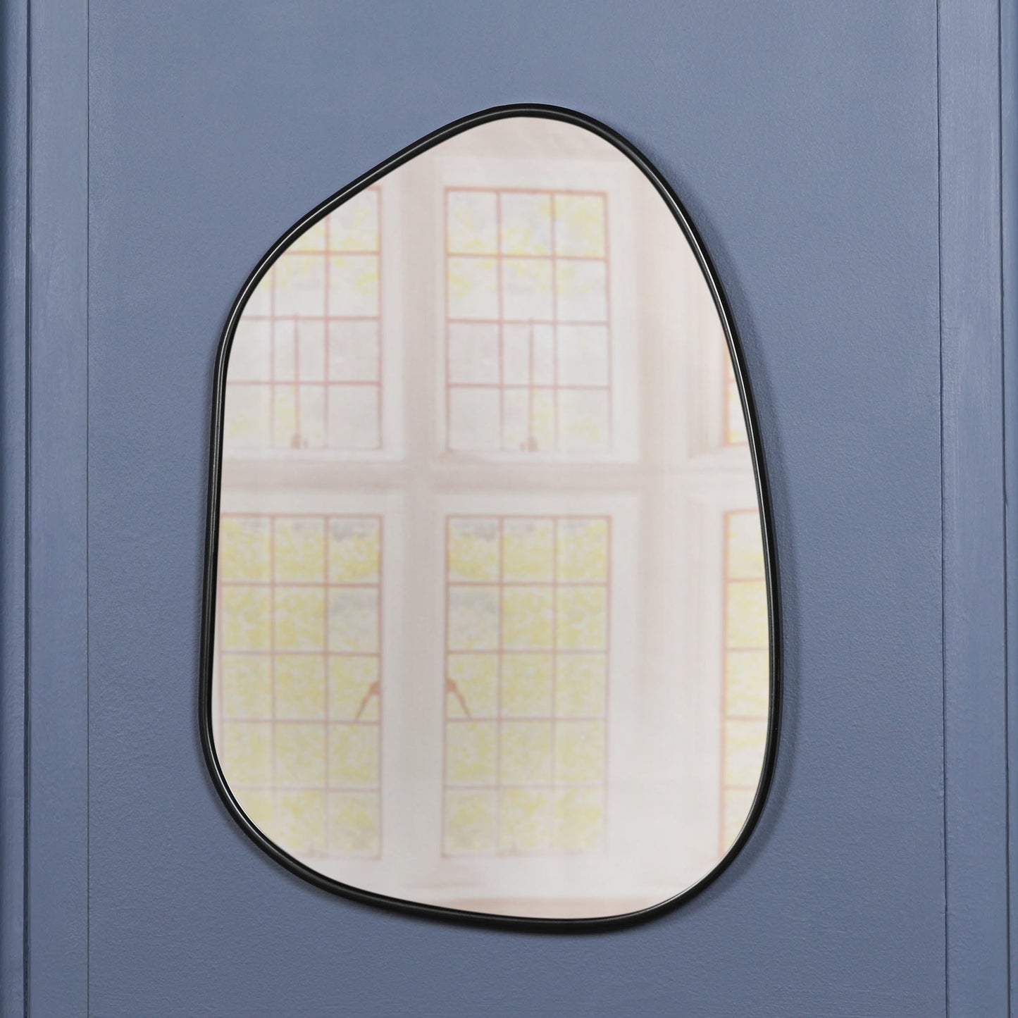 Black Framed Asymmetrical Wall Mirror Mirror CasaFenix