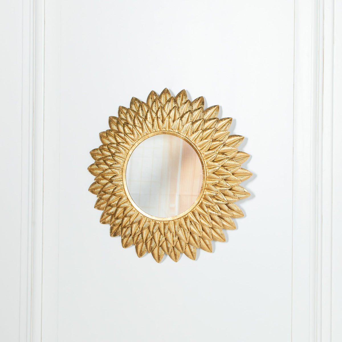 Round 48cm Sunflower Metal Wall Mirror Mirror CasaFenix