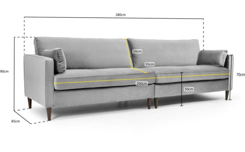 Munich Fabric Sofa in Grey available in 1, 2, 3 Seat, 4 Seat Corner Sofa CasaFenix