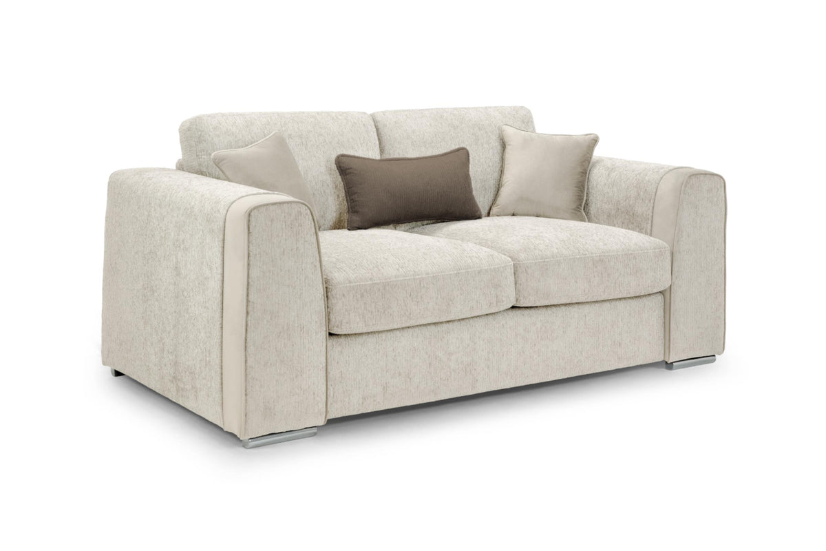 Naples Soft Chenille Upholstery Sofa in Beige, Grey or Mocha 1, 2, 3 Seat, 4 Seat Corner Settee Footstool Sofa CasaFenix