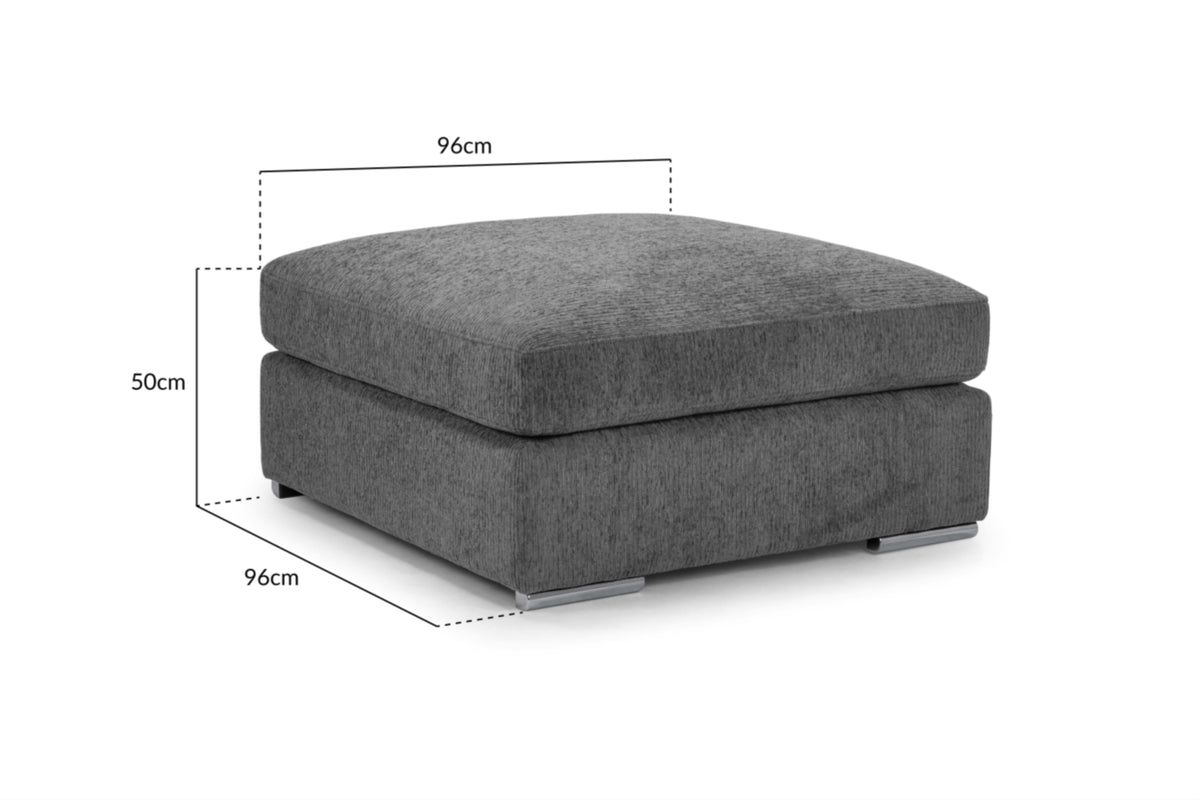 Naples Soft Chenille Upholstery Sofa in Beige, Grey or Mocha 1, 2, 3 Seat, 4 Seat Corner Settee Footstool Sofa CasaFenix