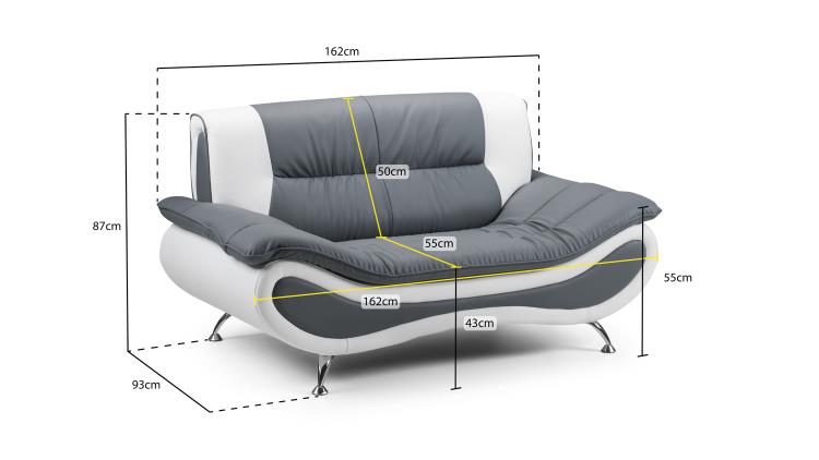 Napoli Sofa in Grey available in 2, 3 Seat and Footstool (Copy) Sofa CasaFenix