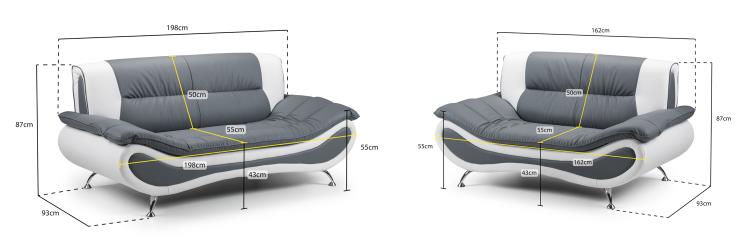 Napoli Sofa in Grey available in 2, 3 Seat and Footstool (Copy) Sofa CasaFenix