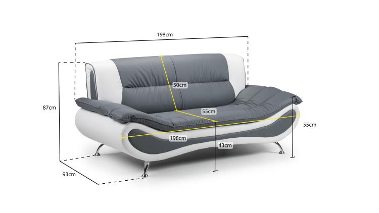 Napoli Sofa in Grey available in 2, 3 Seat and Footstool (Copy) Sofa CasaFenix
