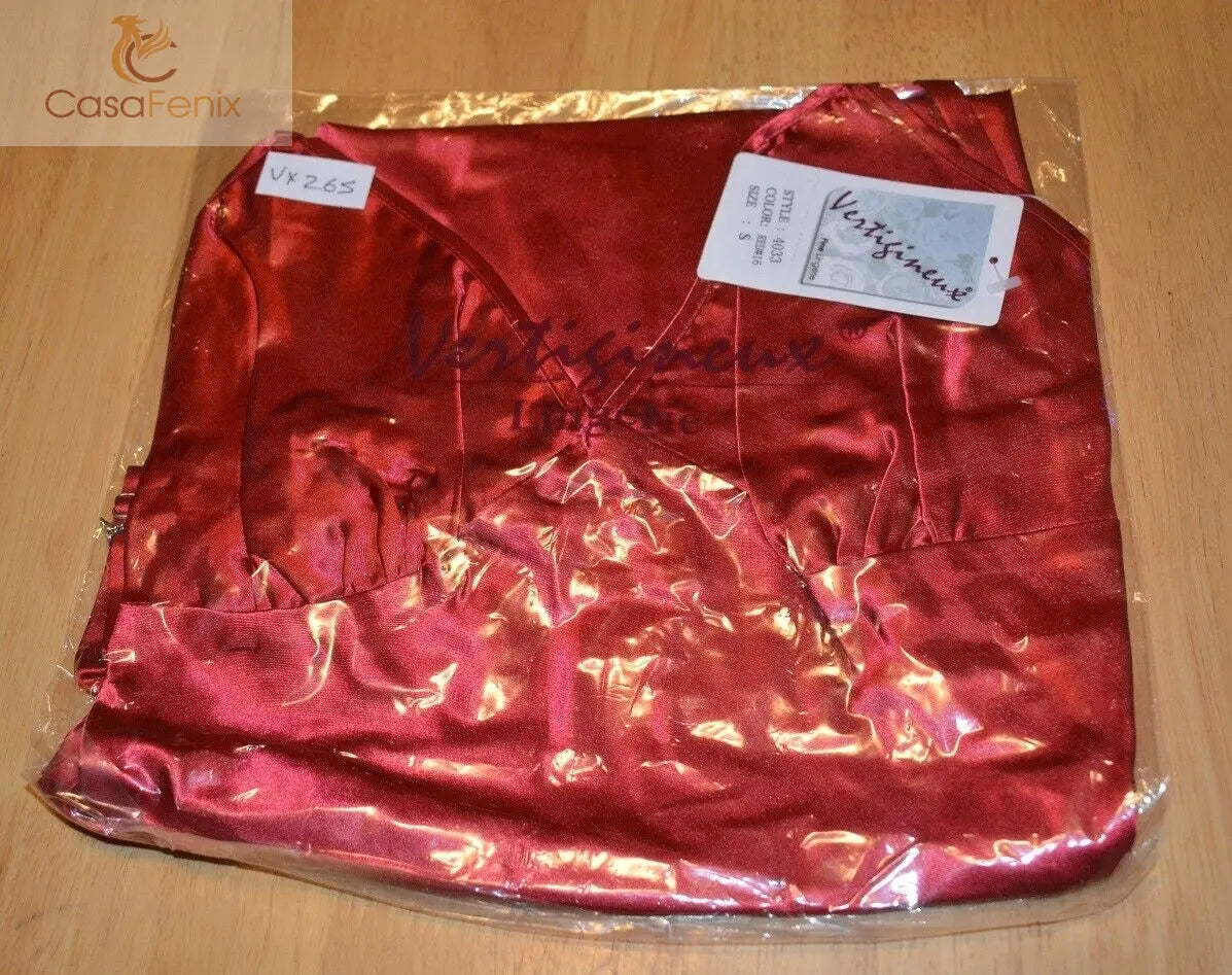 New Lingerie VX Intimate Red Chemise Metal Moon & Stars Accents Sz Medium 4033 Clothes, Shoes & Accessories:Women:Women's Clothing:Lingerie & Nightwear:Nightwear CasaFenix