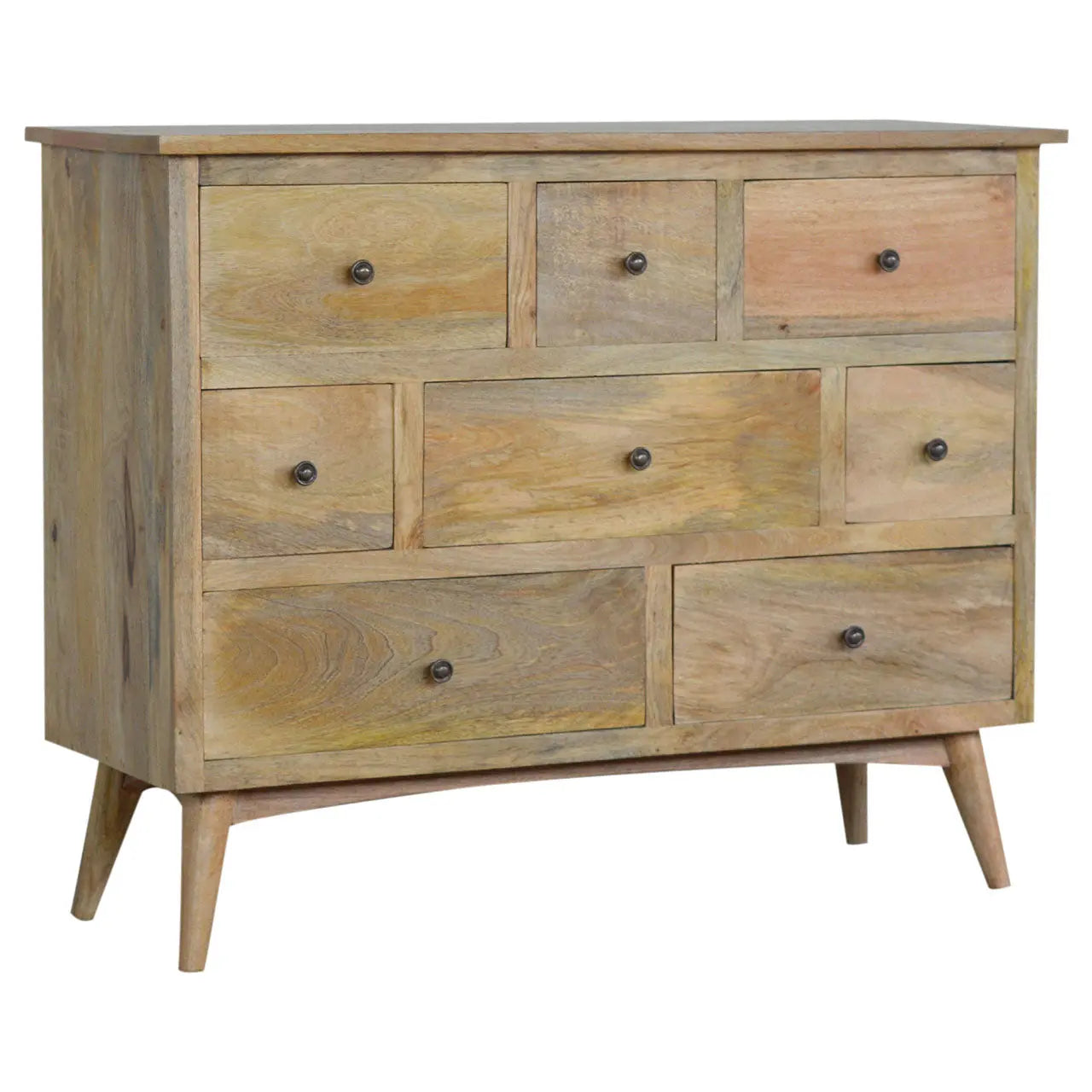 Nordic Style Chest with 8 Drawers 100% solid mango wood - CasaFenix