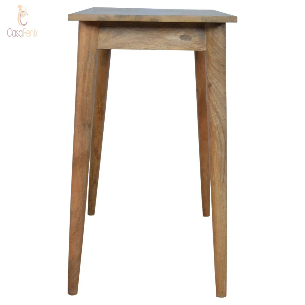 Nordic Style Writing Desk with 2 Small Drawers Solid Mango Wood - CasaFenix