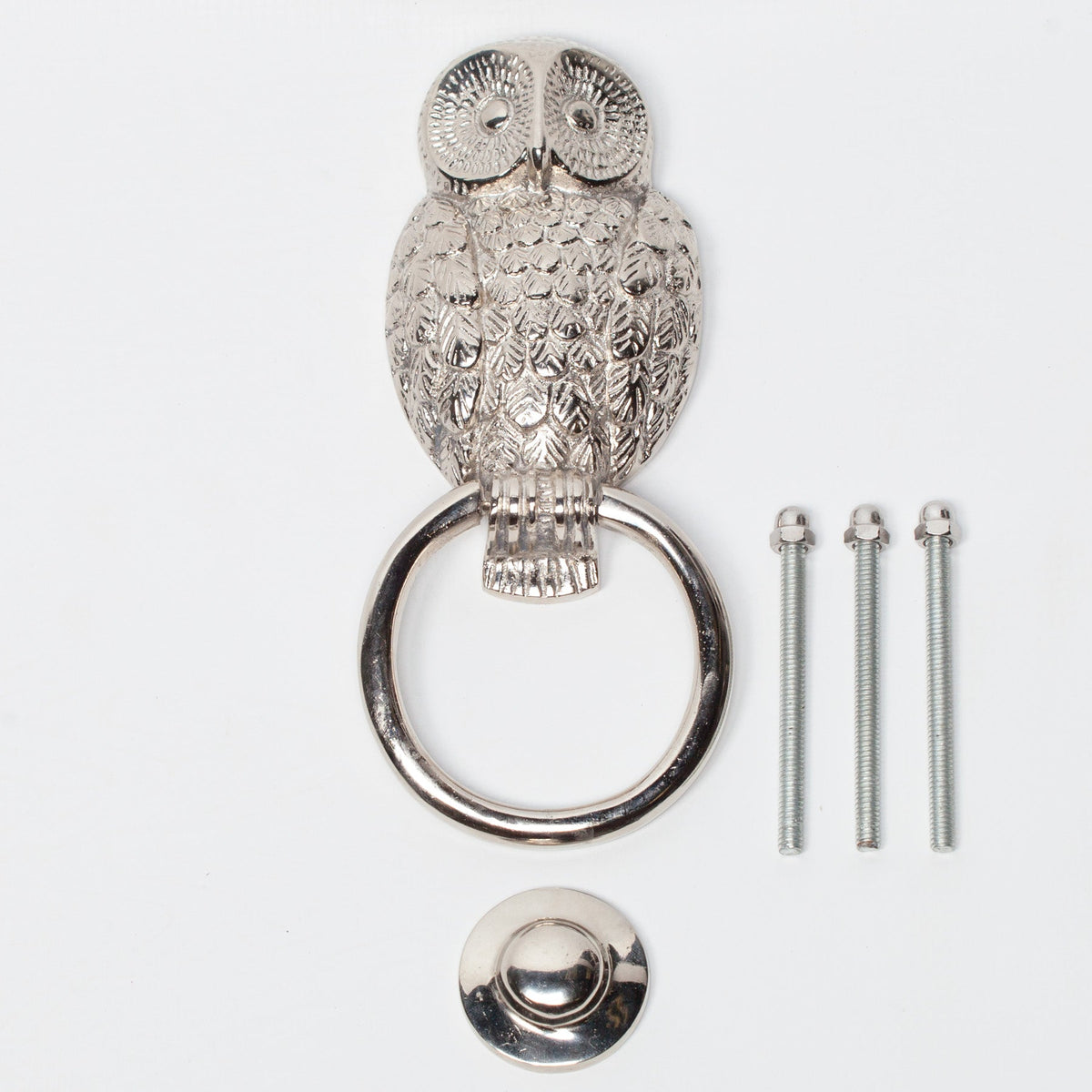 Chrome Owl Door Knocker Door knocker CasaFenix