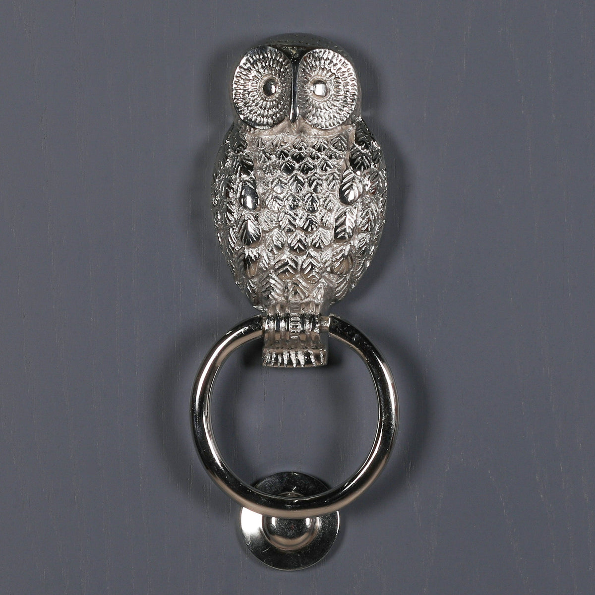 Chrome Owl Door Knocker Door knocker CasaFenix