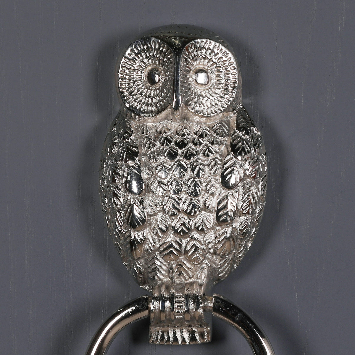 Chrome Owl Door Knocker Door knocker CasaFenix