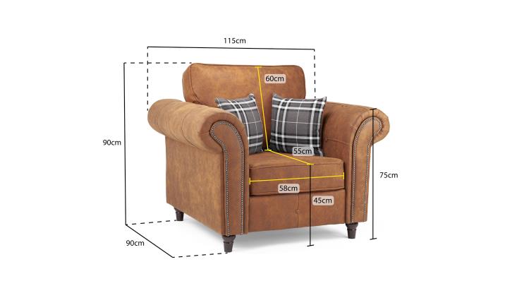 Oakland Sofa in Grey available in 2, 3 Seat and Footstool (Copy) Sofa CasaFenix