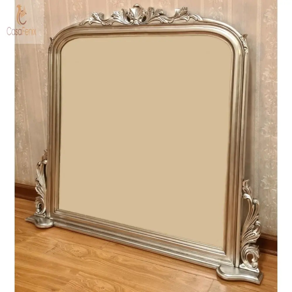 Overmantle Mirror Over Mantle Mirror Solid Mahogany - CasaFenix