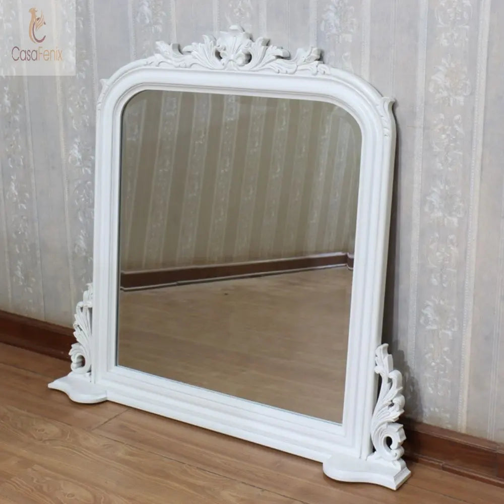 Overmantle Mirror Over Mantle Mirror Solid Mahogany - CasaFenix