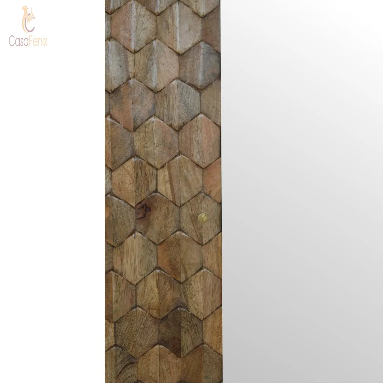 Pineapple Carved Sliding Wall Mirror Cabinet - CasaFenix