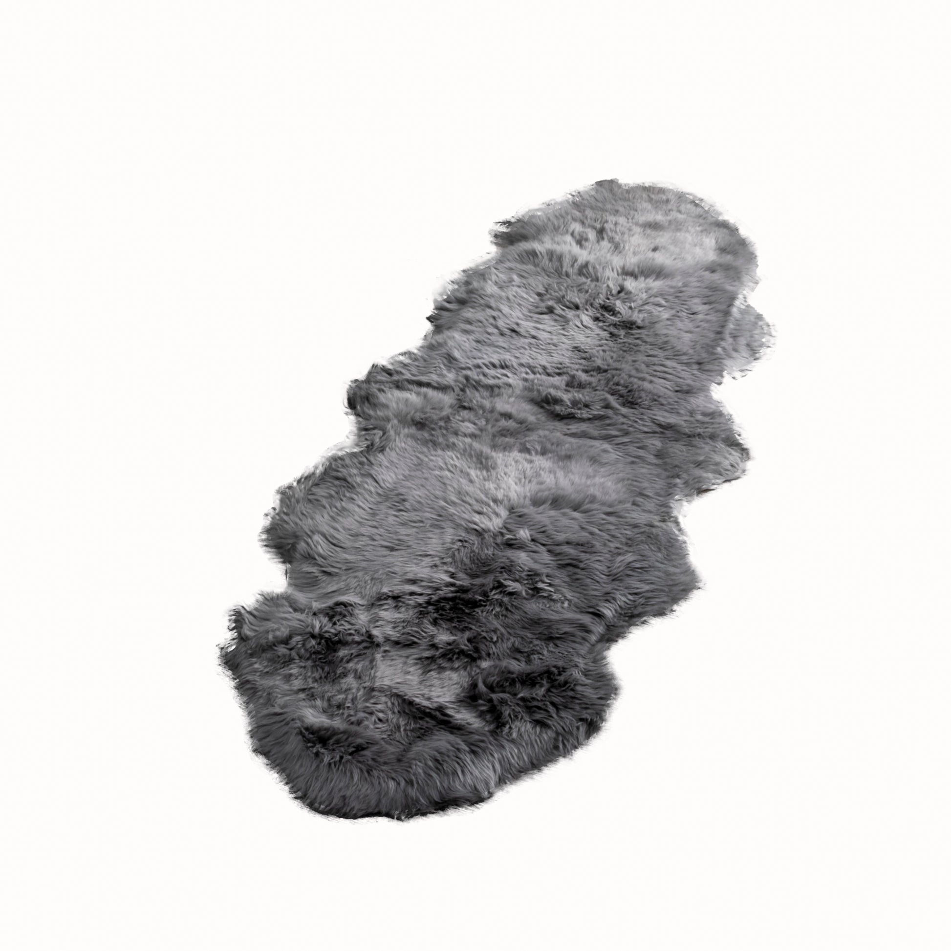 Double Grey Genuine Sheepskin Rug 240 x 60cm - CasaFenix